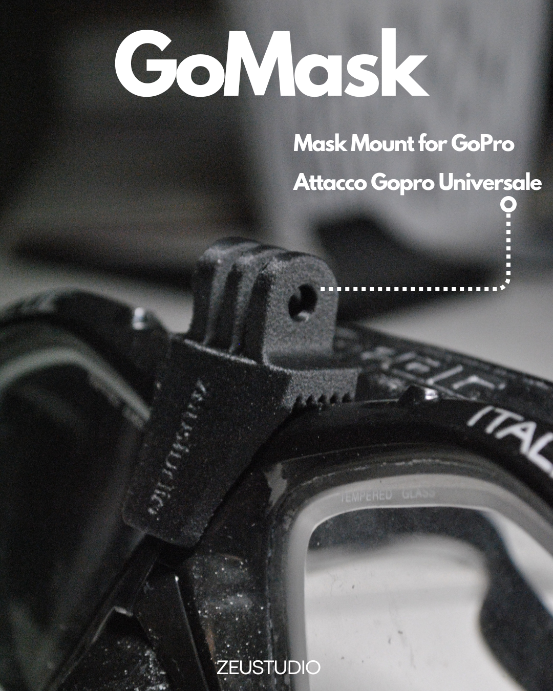 GoMask - Attacco GoPro Universale Per Maschera Subacquea