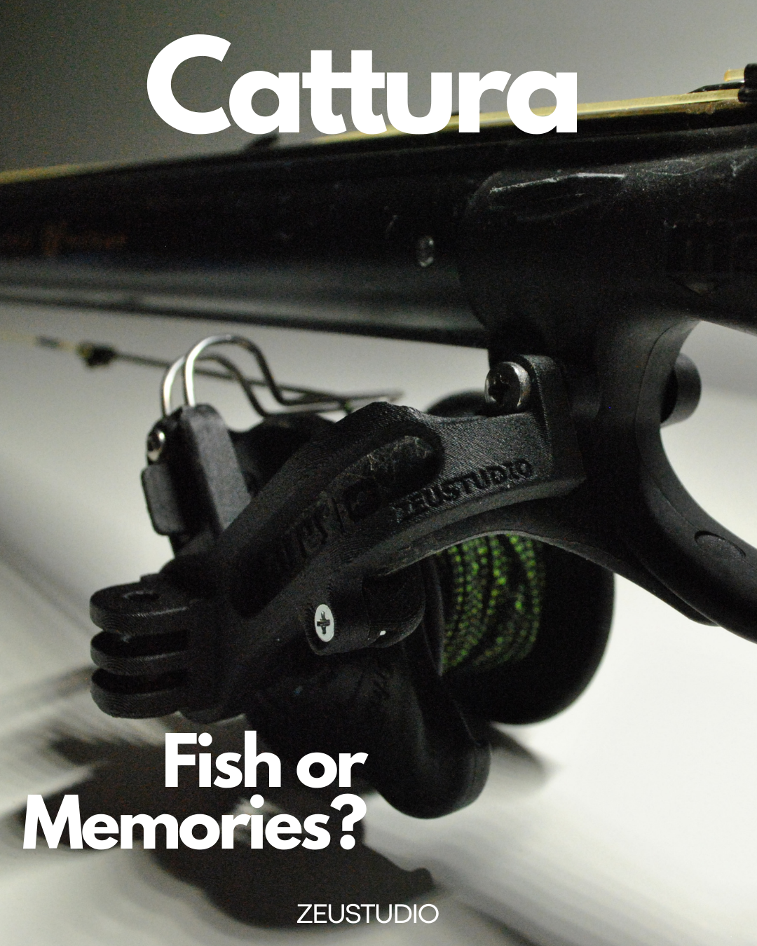 CATTURA - Supporto GoPro per Fucile Mares 75 90 100 o Mulinello Vertical Spiro