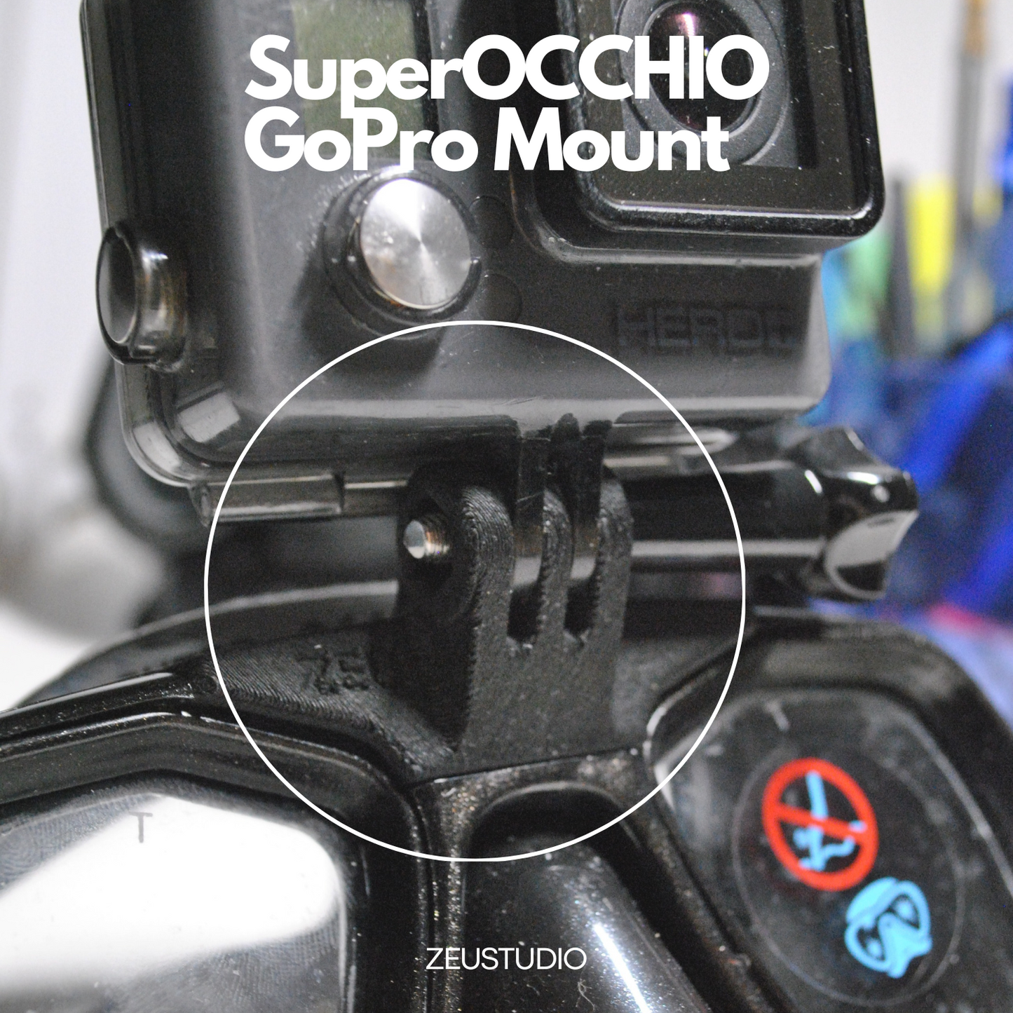Supporto GoPro per Maschera Cressi Superocchio – Attacco Sub in ASA CF