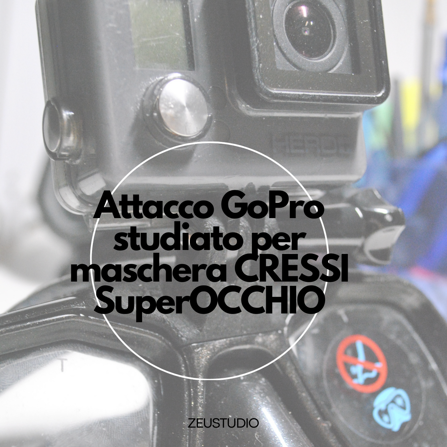 Supporto GoPro per Maschera Cressi Superocchio – Attacco Sub in ASA CF