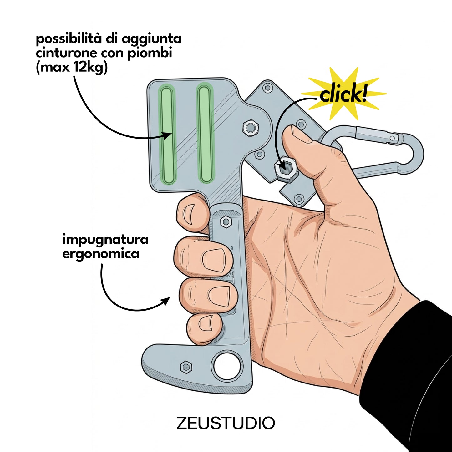 DiveGRIP QUICK RELEASE by ZEUSTUDIO